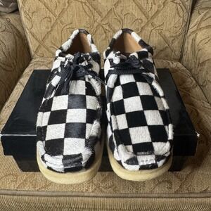 PADMORE & BARNES P204 NAT‎ CREPE BLACK CHECKERBOARD SIZE 11 NEW